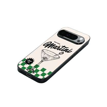 Newyork Martini stylish phone case for google pixel 10 pro xl | glossy glass and slim fit