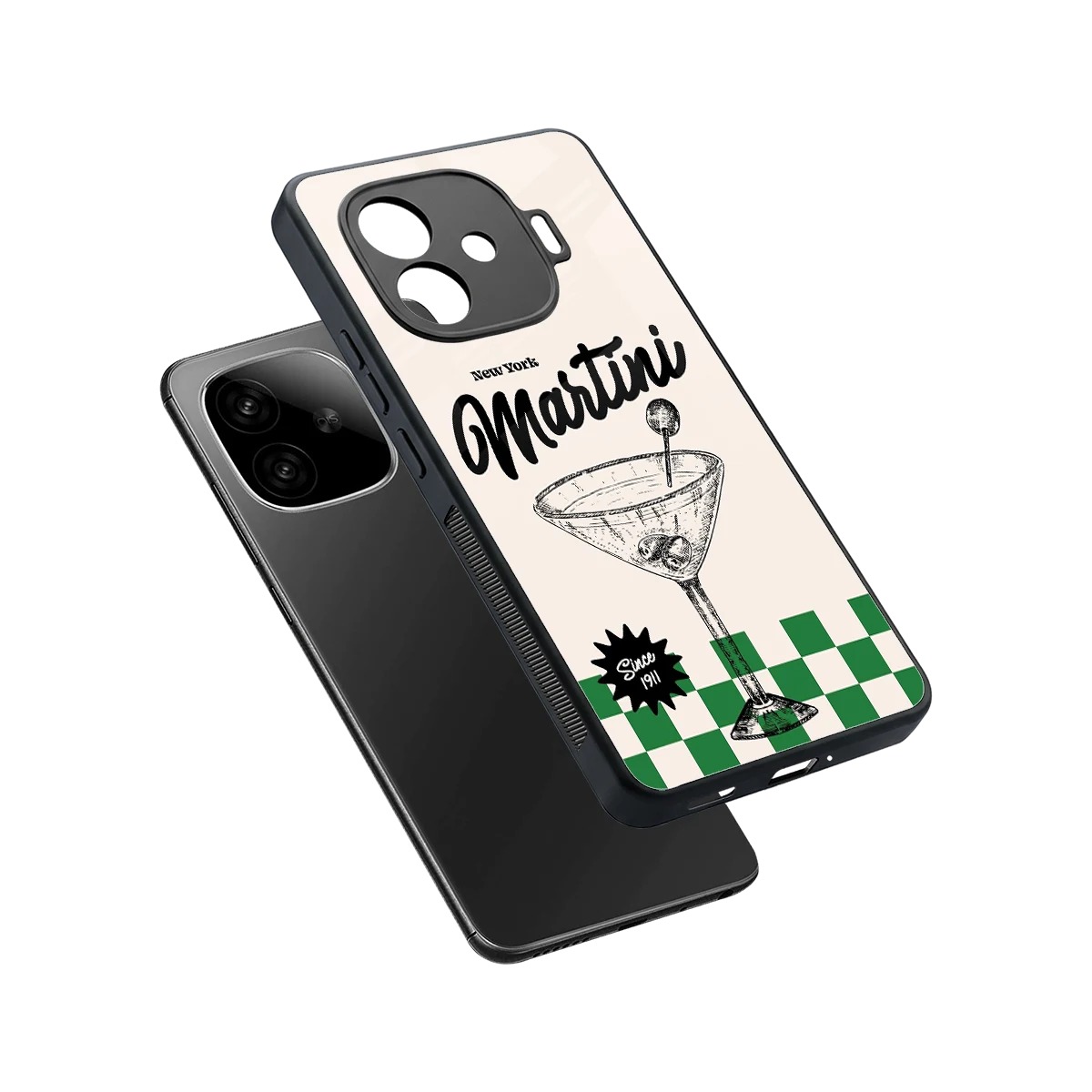 Newyork Martini sleek iqoo neo 10r 5g cover with tempered glass back and TPU edges
