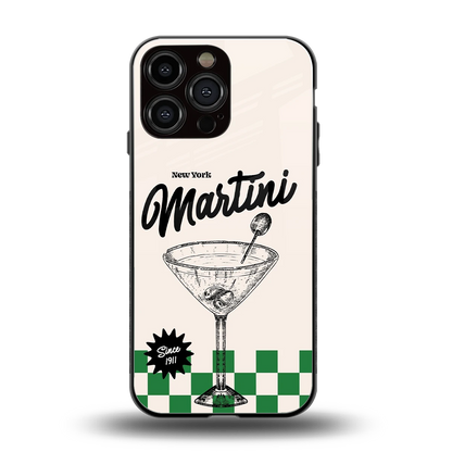 Newyork Martini back phone cover | glass case for iphone 12 pro max