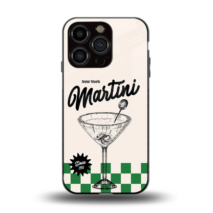 Newyork Martini back phone cover | glass case for iphone 12 pro