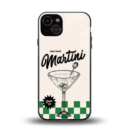 Newyork Martini back phone cover | glass case for iphone 13