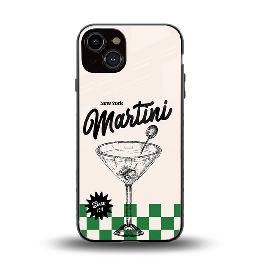 Newyork Martini back phone cover | glass case for iphone 13