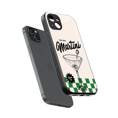 Newyork Martini sleek iphone 15 plus cover with tempered glass back and TPU edges