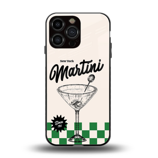 Newyork Martini back phone cover | glass case for iphone 15 pro max