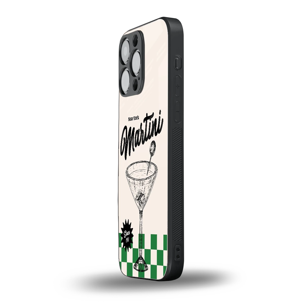 Newyork Martini iphone 15 pro max mobile cover | shockproof glass phone case