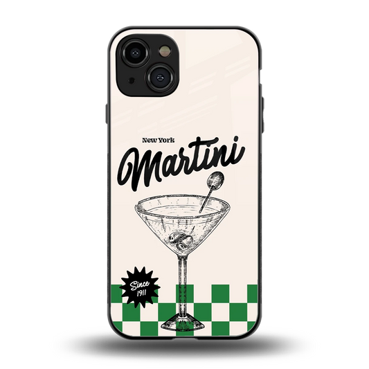Newyork Martini back phone cover | glass case for iphone 15