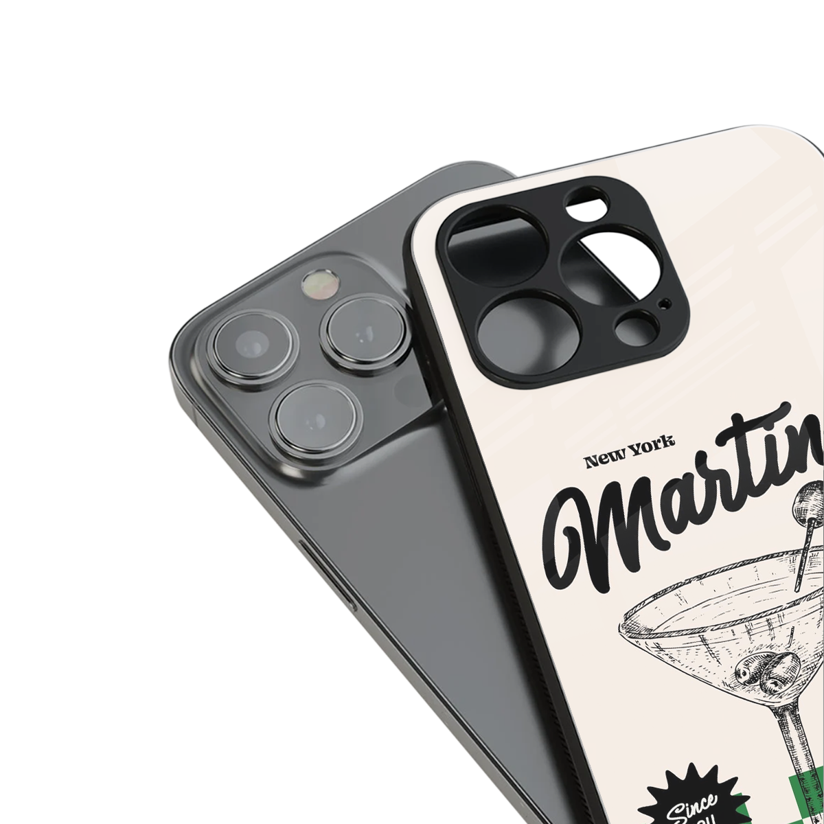 Newyork Martini Phone Case for Iphone 16 | Glass Case