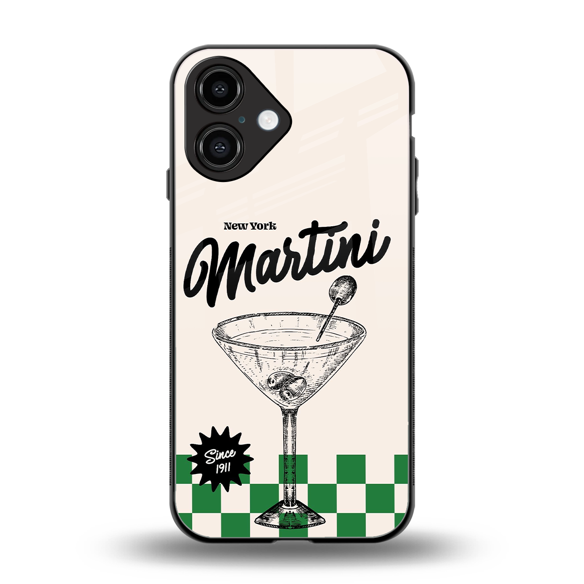 Newyork Martini Phone Case for Iphone 16 | Glass Case