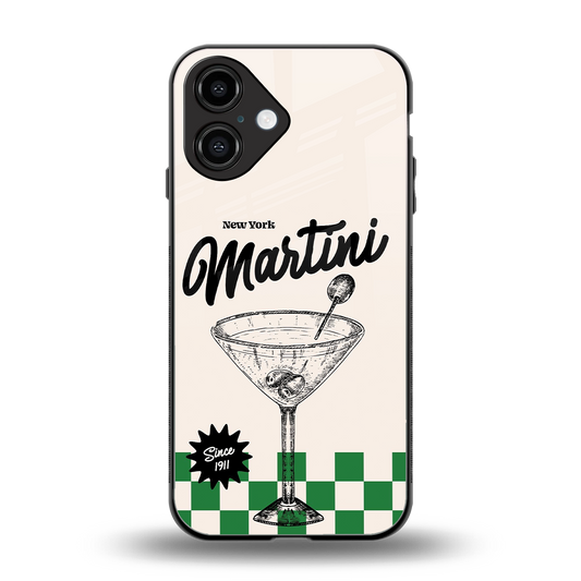 Newyork Martini Phone Case for Iphone 16 | Glass Case