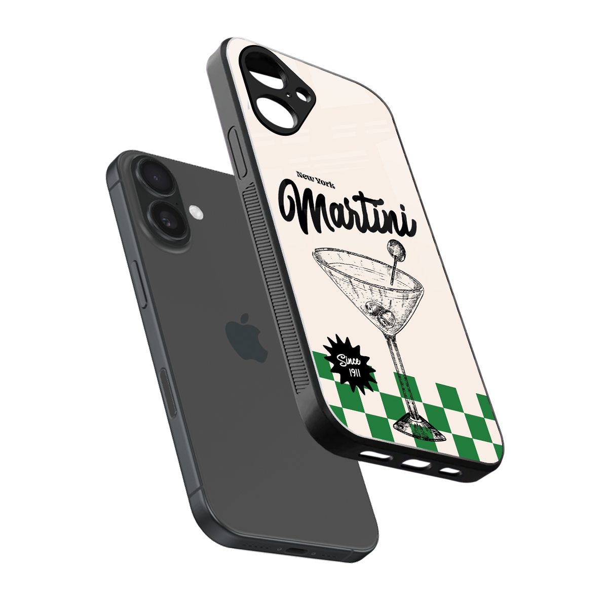 Newyork Martini Phone Case for Iphone 16 | Glass Case
