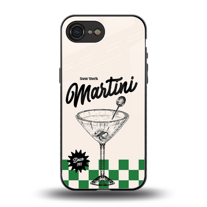 Newyork Martini back phone cover | glass case for iphone 17e