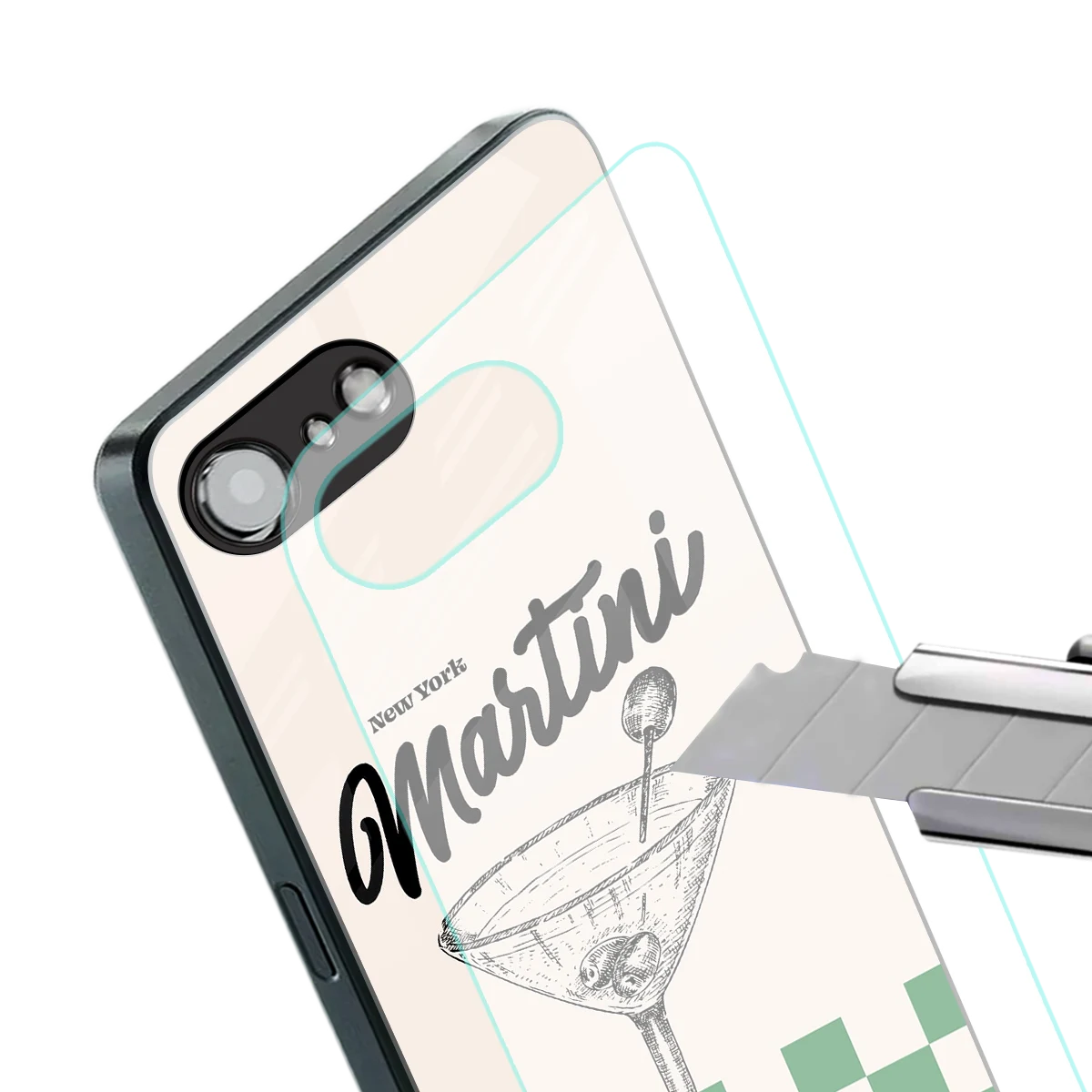 Newyork Martini stylish phone case for iphone 17e | glossy glass and slim fit