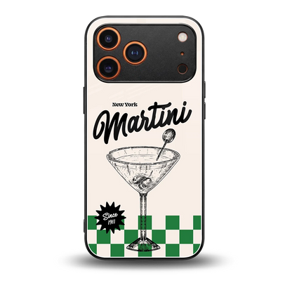 Newyork Martini back phone cover | glass case for iphone 17 pro max