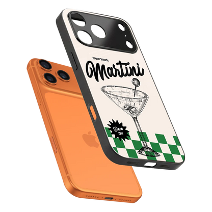 Newyork Martini sleek iphone 17 pro max cover with tempered glass back and TPU edges
