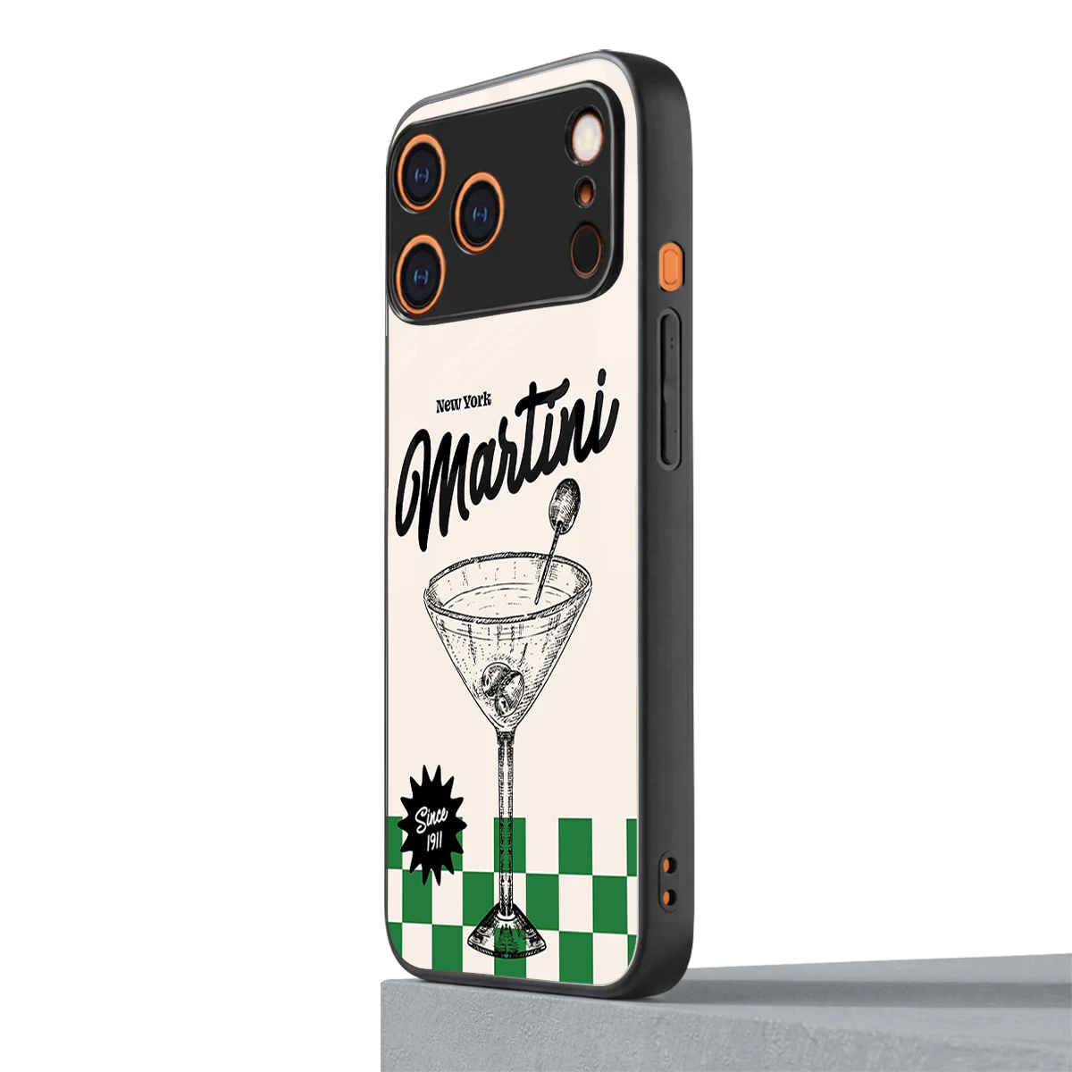 Newyork Martini iphone 17 pro max mobile cover | shockproof glass phone case