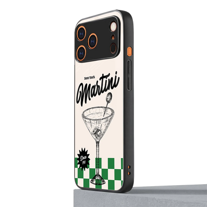 Newyork Martini iphone 17 pro max mobile cover | shockproof glass phone case
