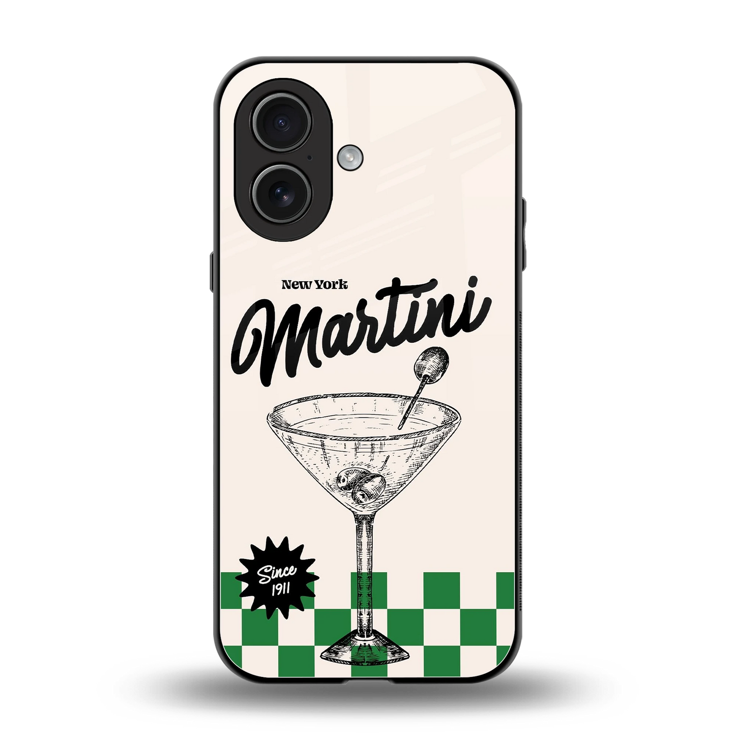 Newyork Martini back phone cover | glass case for iphone 17