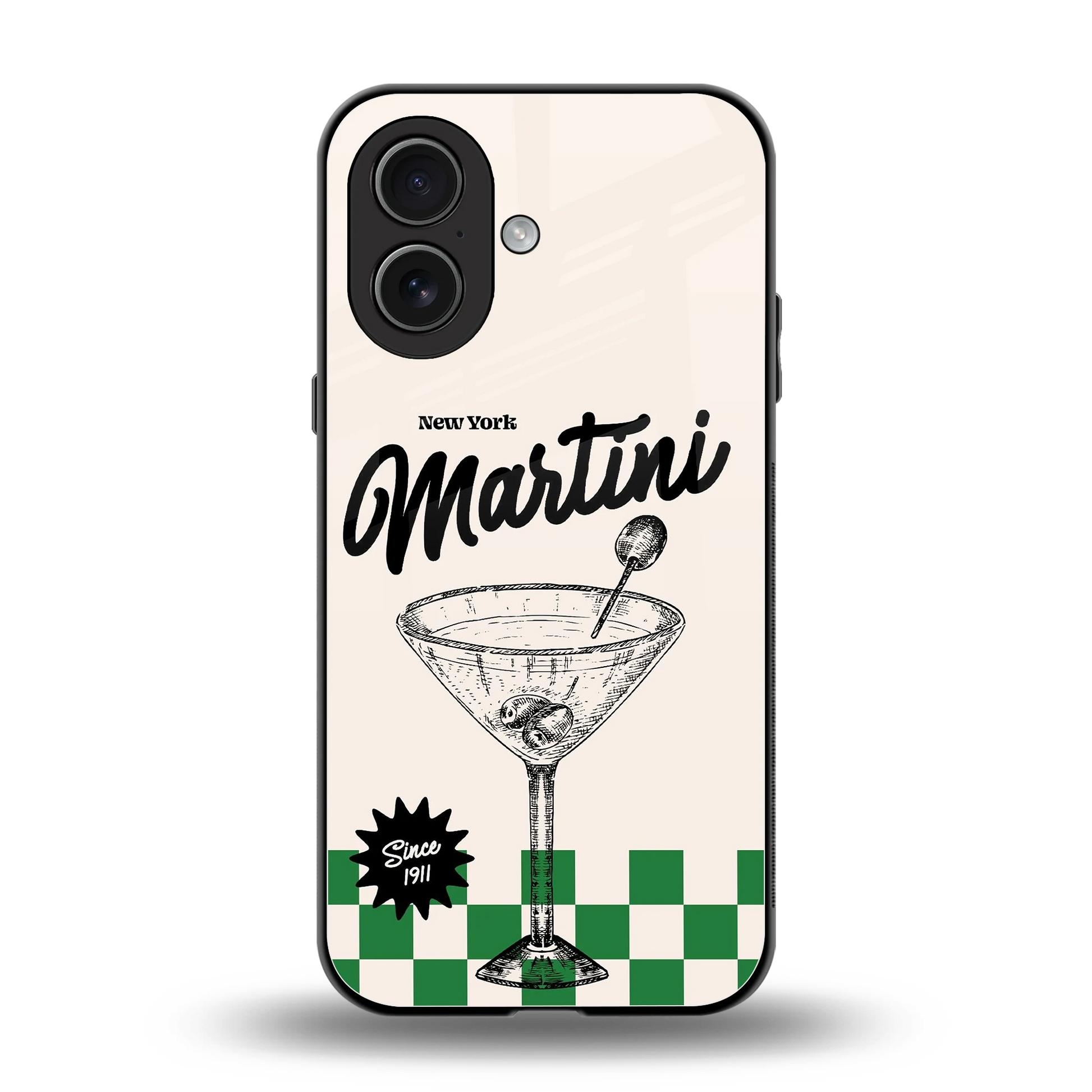 Newyork Martini back phone cover | glass case for iphone 17