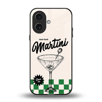 Newyork Martini back phone cover | glass case for iphone 17