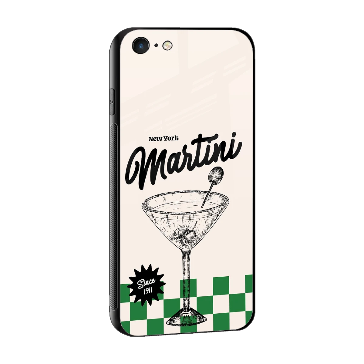 Newyork Martini sleek iphone 6s plus cover with tempered glass back and TPU edges