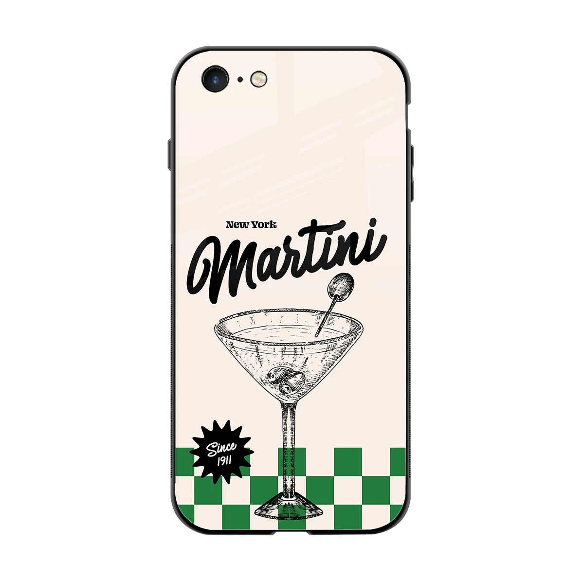 Newyork Martini back phone cover | glass case for iphone 6