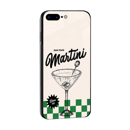Newyork Martini sleek iphone 7 plus cover with tempered glass back and TPU edges