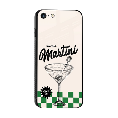 Newyork Martini sleek iphone 7 cover with tempered glass back and TPU edges