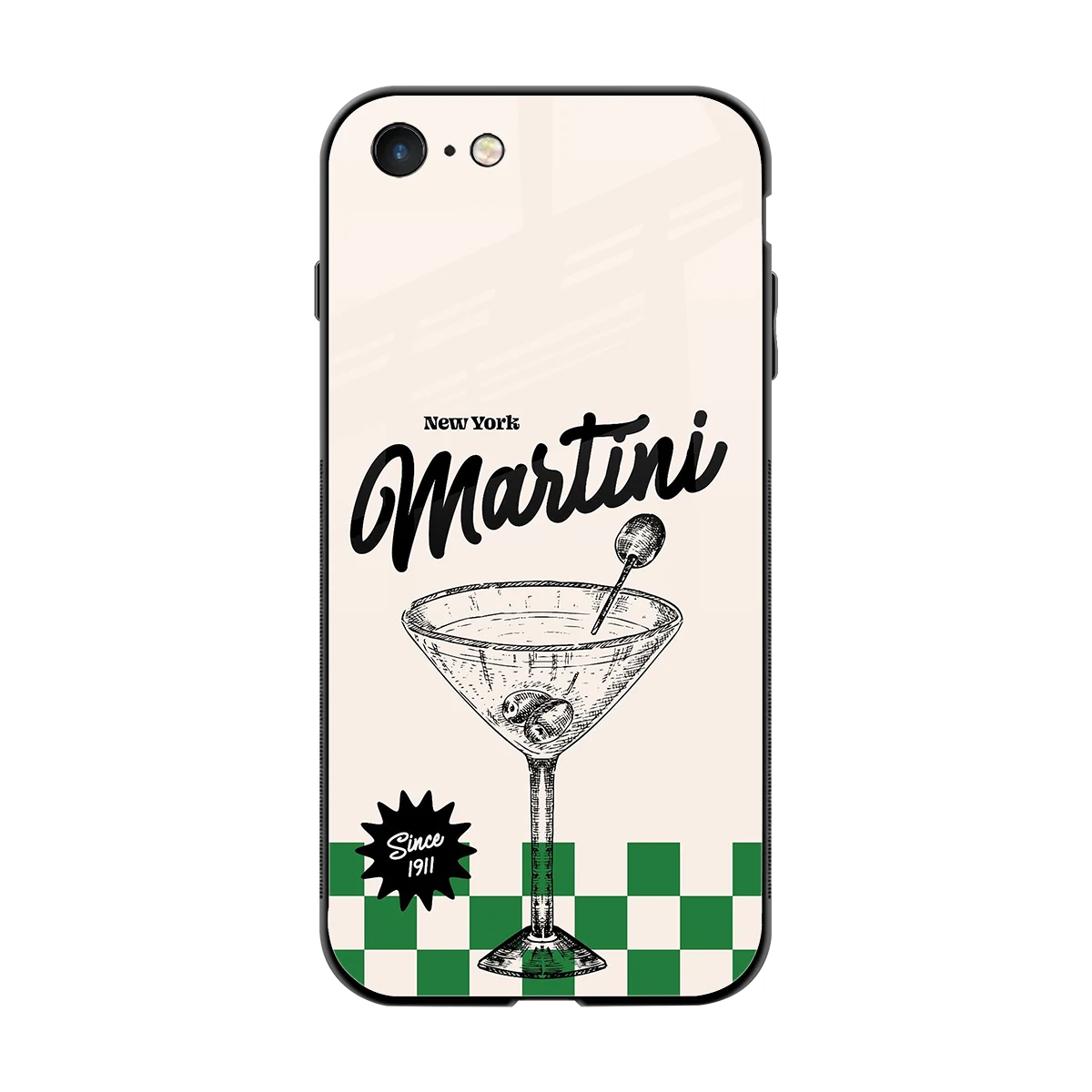 Newyork Martini back phone cover | glass case for iphone 7