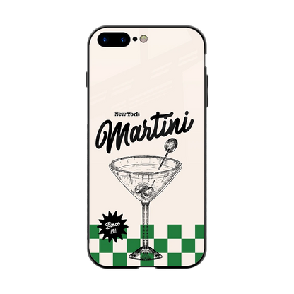 Newyork Martini back phone cover | glass case for iphone 8 plus