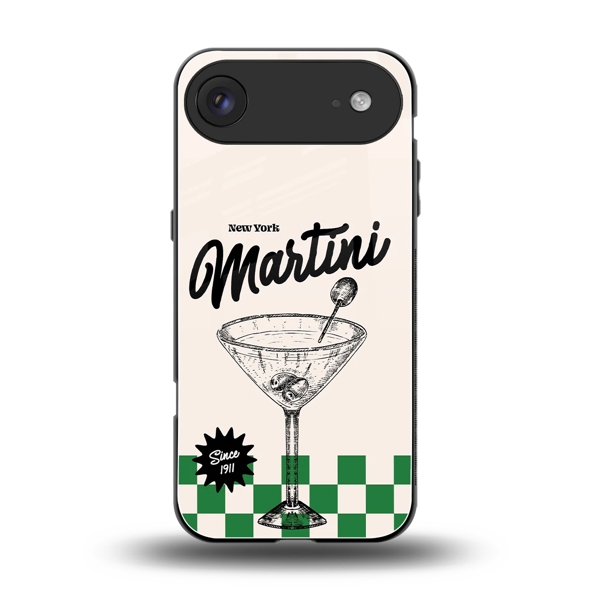 Newyork Martini back phone cover | glass case for iphone air
