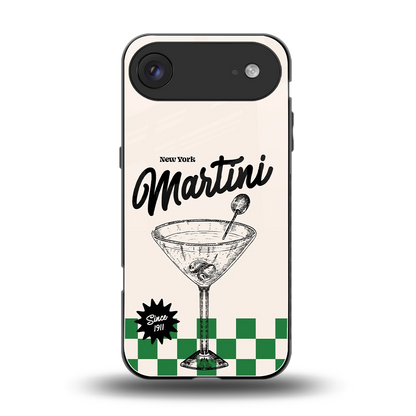 Newyork Martini back phone cover | glass case for iphone air