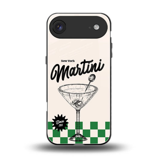Newyork Martini back phone cover | glass case for iphone air