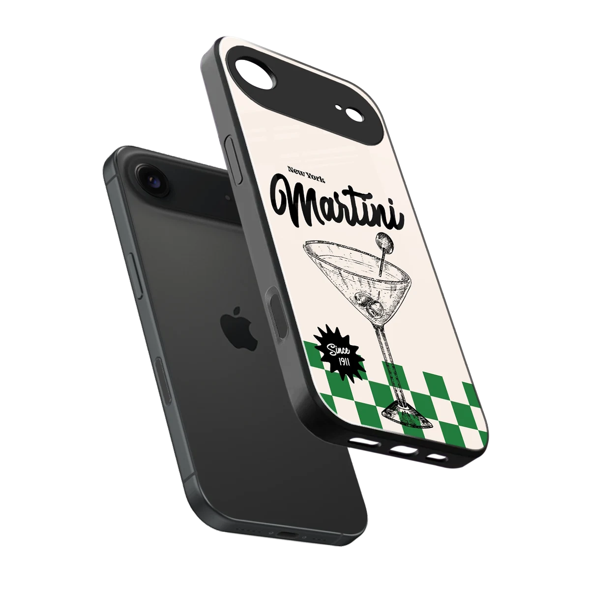 Newyork Martini sleek iphone air cover with tempered glass back and TPU edges