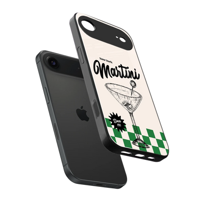 Newyork Martini sleek iphone air cover with tempered glass back and TPU edges