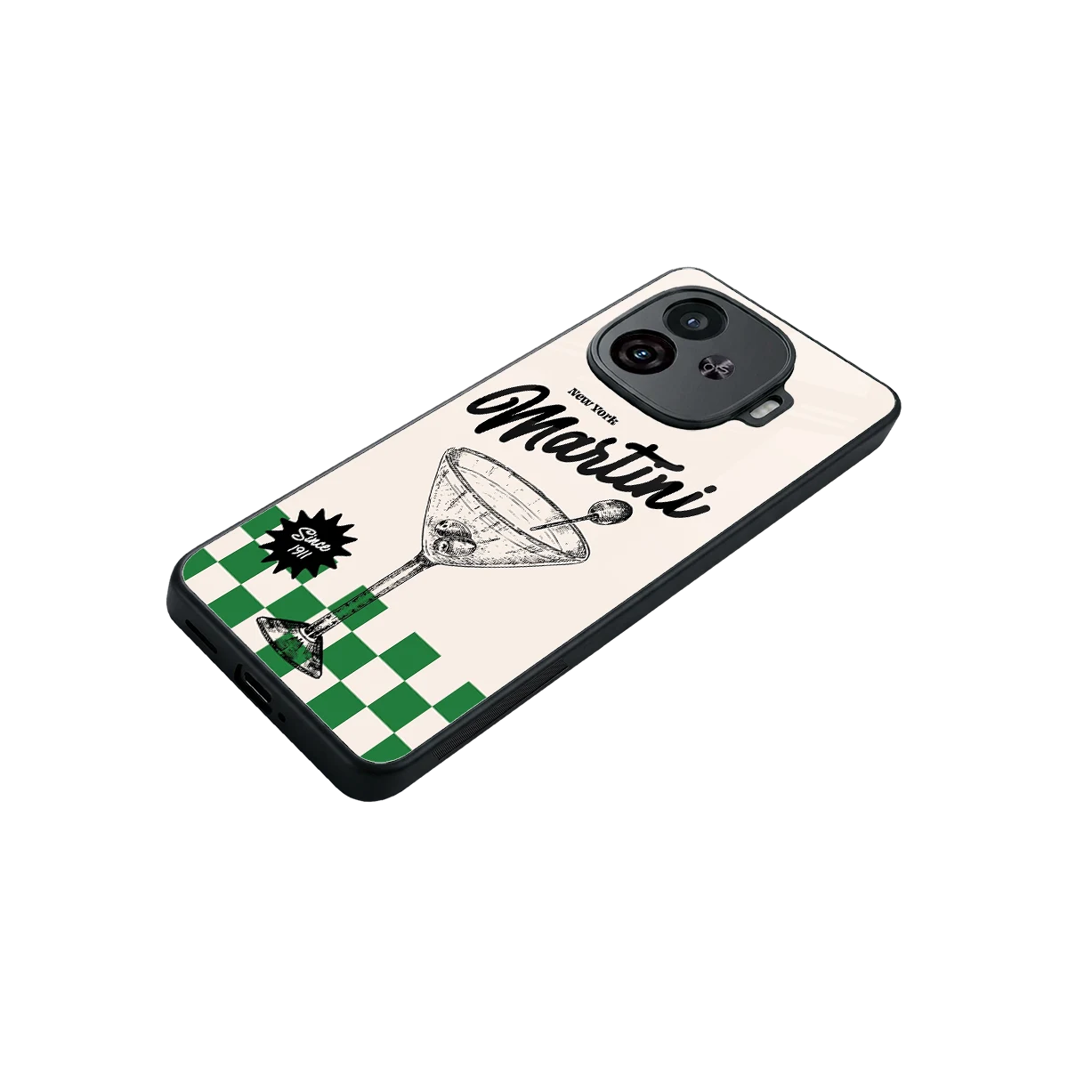 Newyork Martini stylish phone case for iqoo neo 10r 5g | glossy glass and slim fit