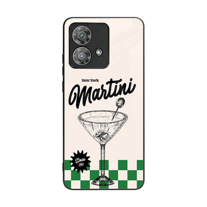Newyork Martini back phone cover | glass case for motorola edge 40 neo 5g