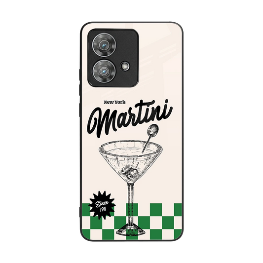 Newyork Martini back phone cover | glass case for motorola edge 40 neo 5g
