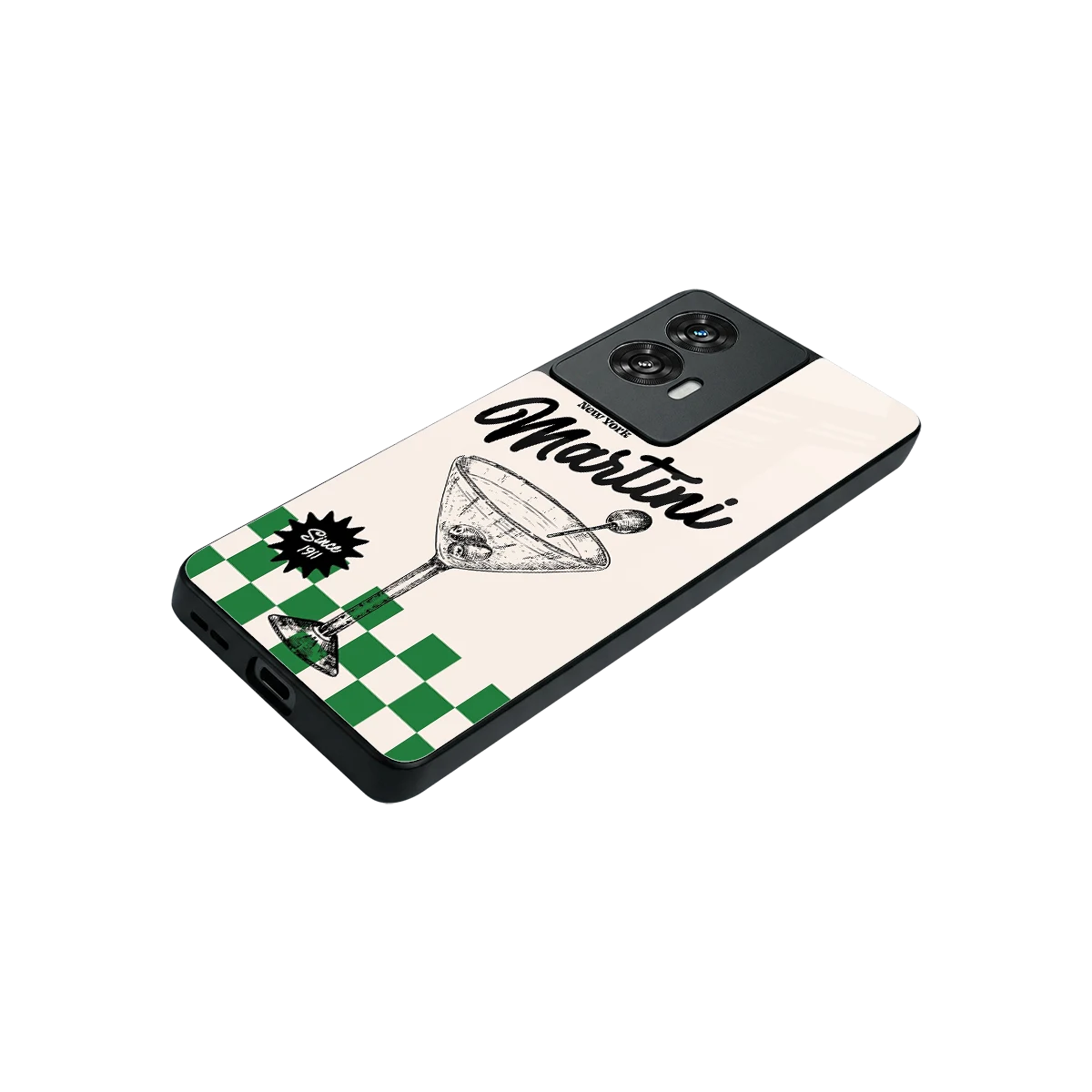 Newyork Martini stylish phone case for motorola edge 50 fusion | glossy glass and slim fit
