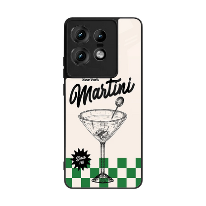 Newyork Martini back phone cover | glass case for motorola edge 50 pro