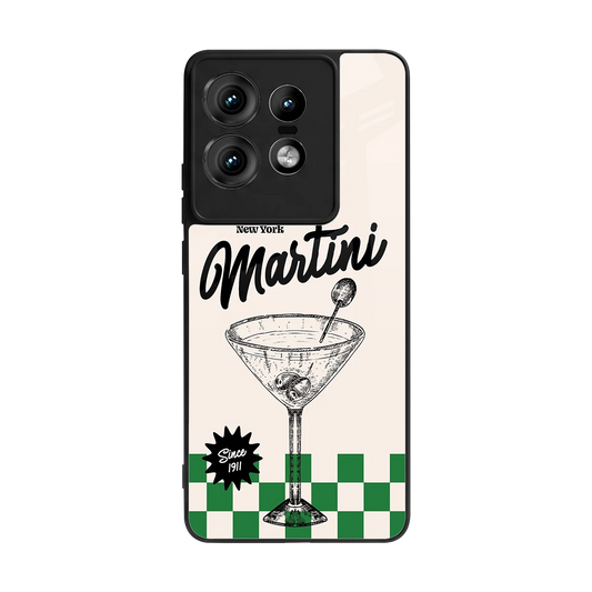 Newyork Martini back phone cover | glass case for motorola edge 50 pro
