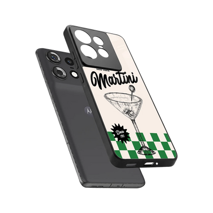 Newyork Martini sleek motorola edge 50 pro cover with tempered glass back and TPU edges