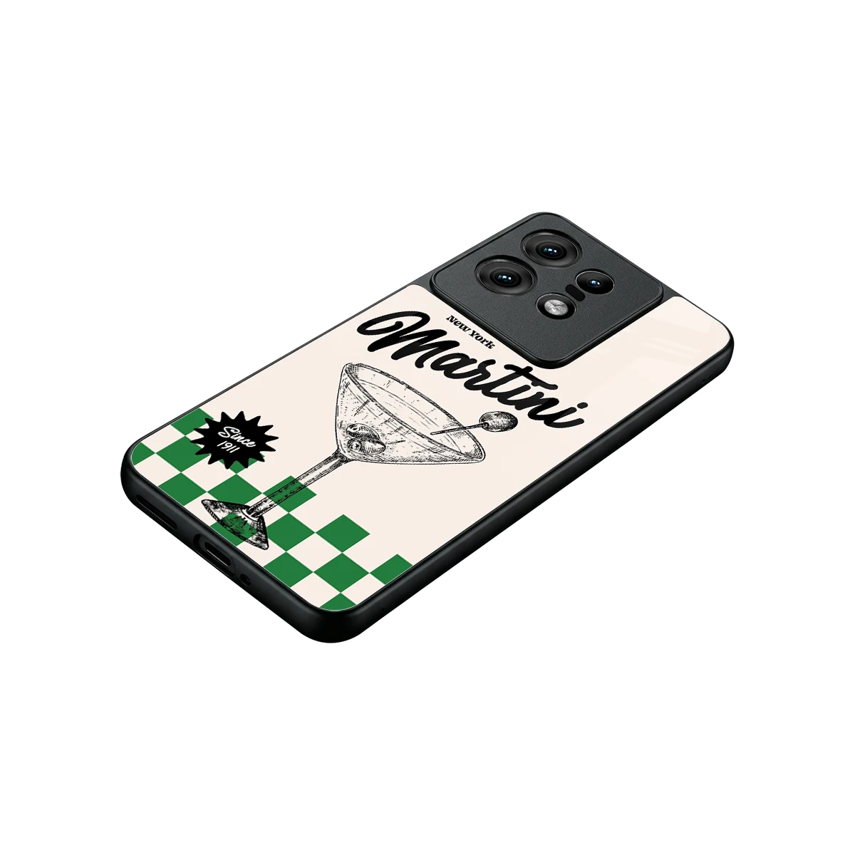 Newyork Martini stylish phone case for motorola edge 50 pro | glossy glass and slim fit