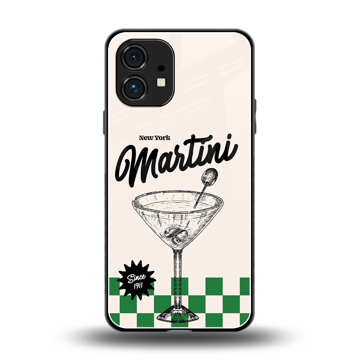 Newyork Martini back phone cover | glass case for nothing phone 1