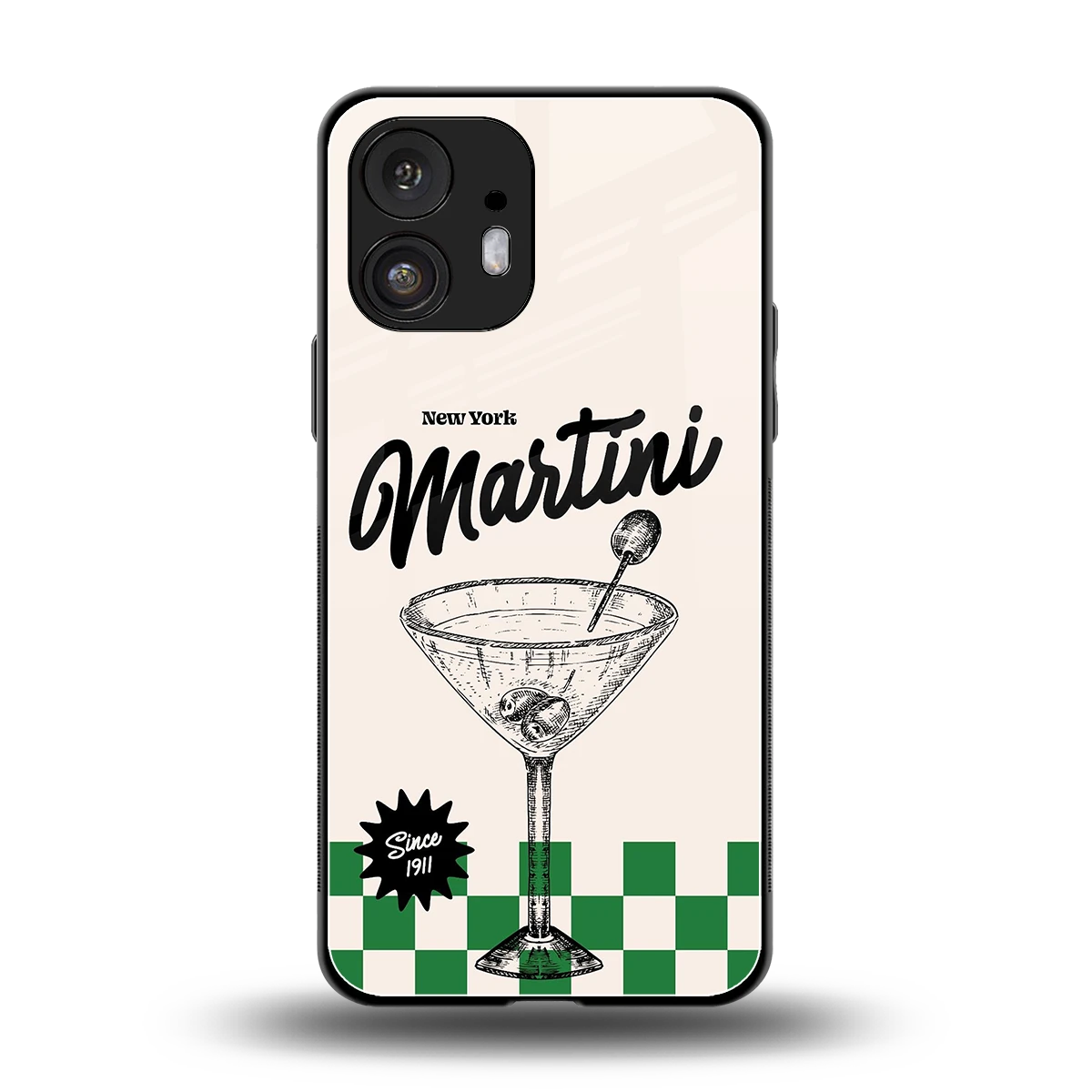 Newyork Martini back phone cover | glass case for nothing phone 2