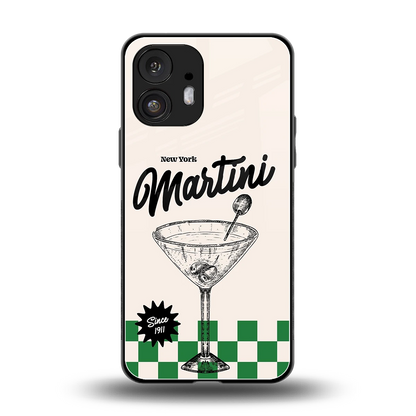 Newyork Martini back phone cover | glass case for nothing phone 2