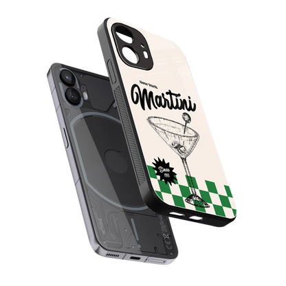 Newyork Martini sleek nothing phone 2 cover with tempered glass back and TPU edges