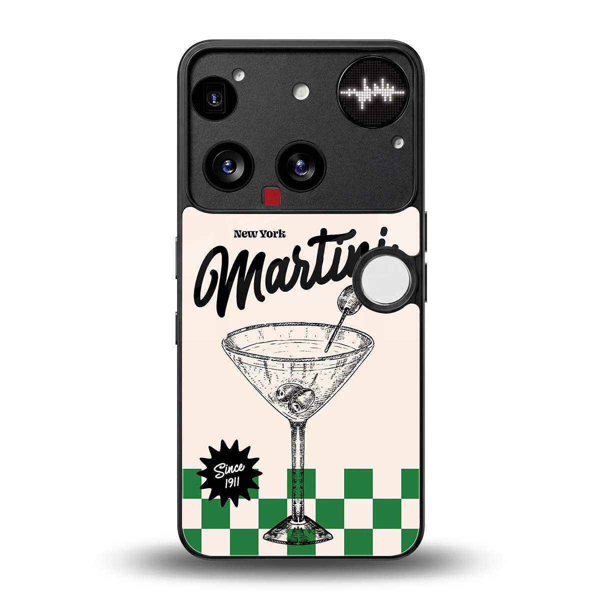 Newyork Martini back phone cover | glass case for nothing phone 3