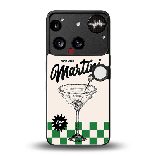 Newyork Martini back phone cover | glass case for nothing phone 3