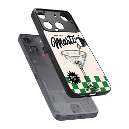 Newyork Martini sleek nothing phone 3 cover with tempered glass back and TPU edges