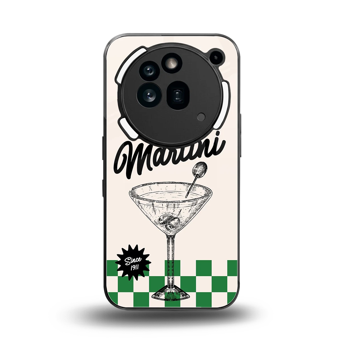 Newyork Martini back phone cover | glass case for nothing phone 3a pro
